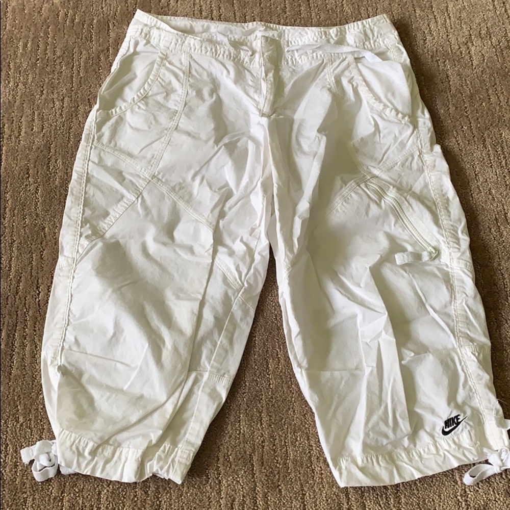 Nike White Cargo Capris